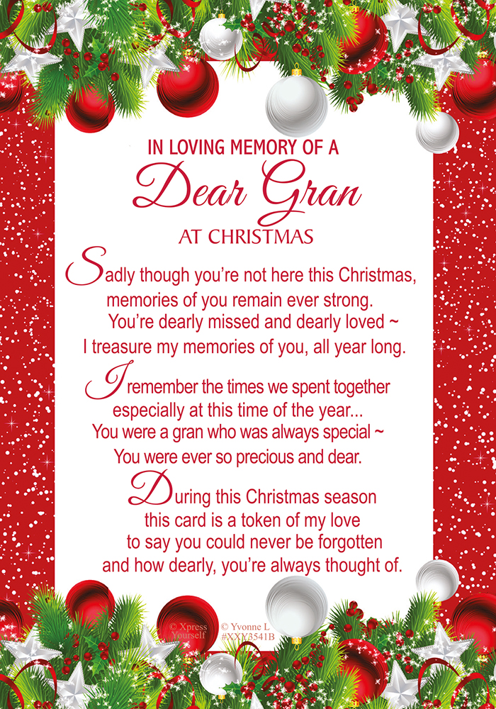 Xpress Yourself Memorial Christmas Gran 6pk