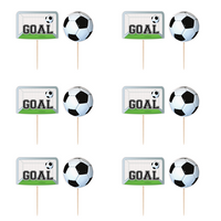 Football Cake Topper 6pk