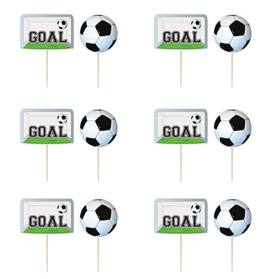 Football Cake Topper 6pk