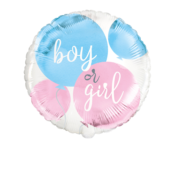 Unique Foil Balloon Gender Reveal Boy Or Girl 18"