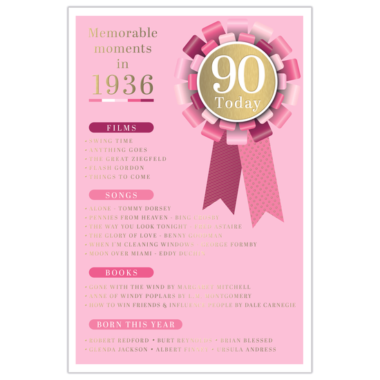 Prelude 6 Pack Cards C75 Birthday Age 90