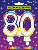 Simon Elvin Party Candle Age 80 Glitter