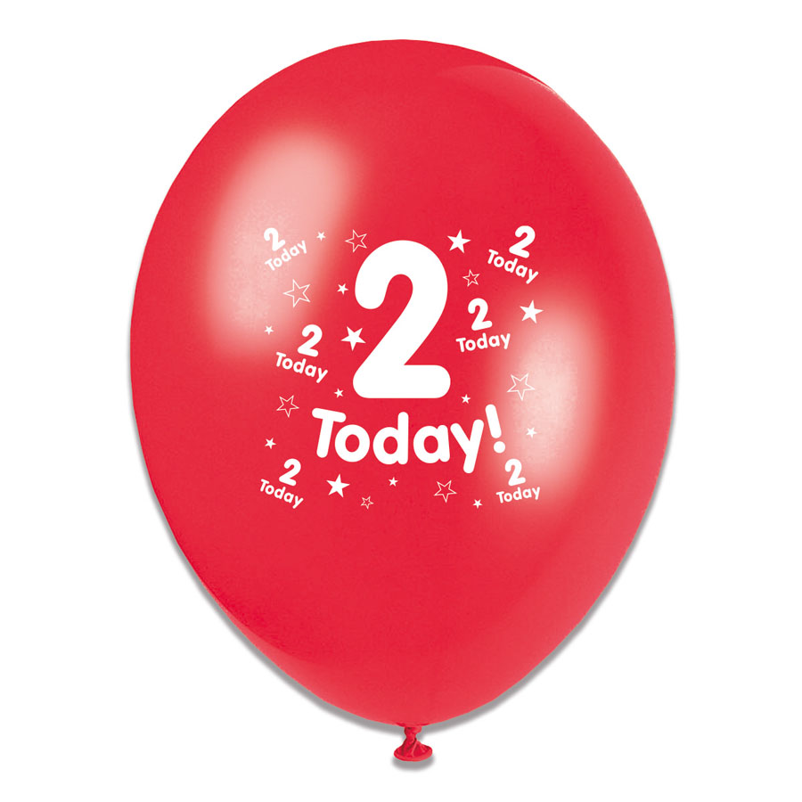 Tiger Feet Age 2 Birthday 10" Balloons 6x8pk
