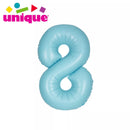 Unique Foil Balloon Matte Blue 34" Number 8