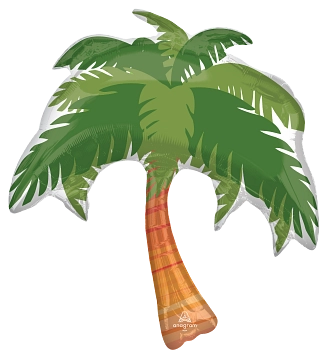 Anagram Beach Palm Tree 33" Foil Balloon
