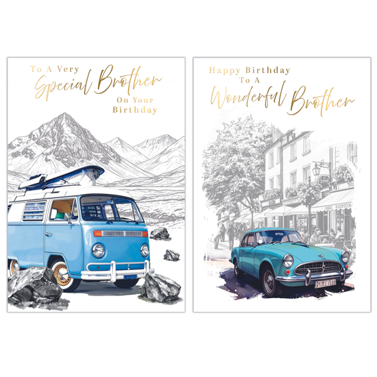 Poppyhill 12 Pack Cards C50 Birthday Brother