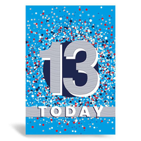 Prelude Pzazzle C50 Birthday Age 13 6pk
