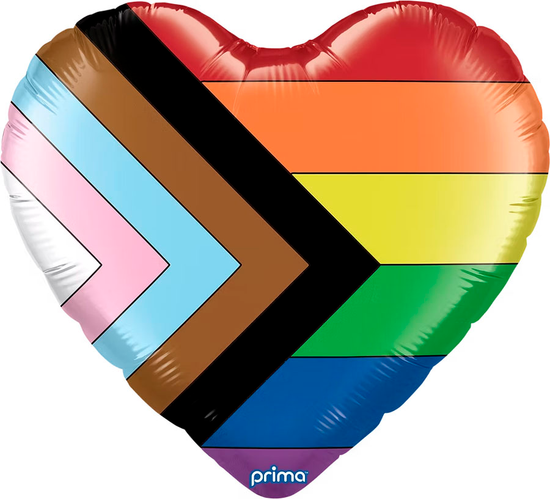 Prima Foil Balloon Pride Progress Heart 24