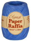 Eleganza Paper Raffia Ribbon Royal Blue 8mm x 30M