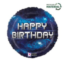 Grabo Foil Balloon Blue Galaxy Birthday 18