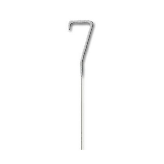 Unique Party Candle Sparkler Number 7 Silver 7