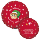 Foil Balloon 18" Shape Elf Special Delivery
