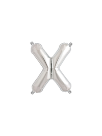 Northstar Foil Balloon Silver 16" Letter X