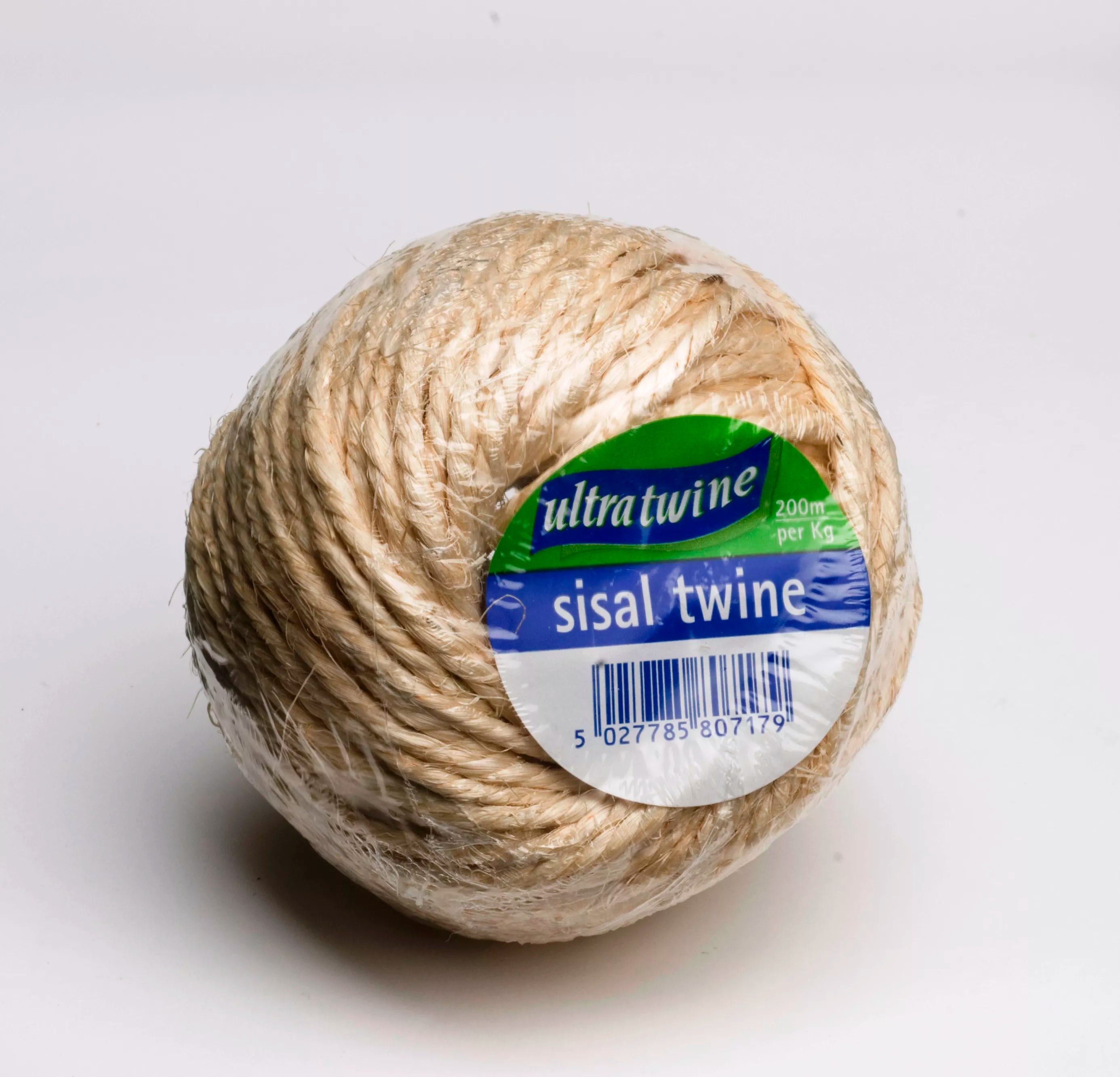 Ultratape 6-pack sisal twine, 200 grams, natural fiber twine for gardening, crafting, and household use, displayed in a bundle.