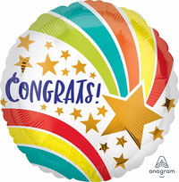 Anagram Congrats Shooting Star 18" Foil Balloon
