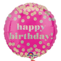 Anagram Gold Dots Birthday 18" Foil Balloon