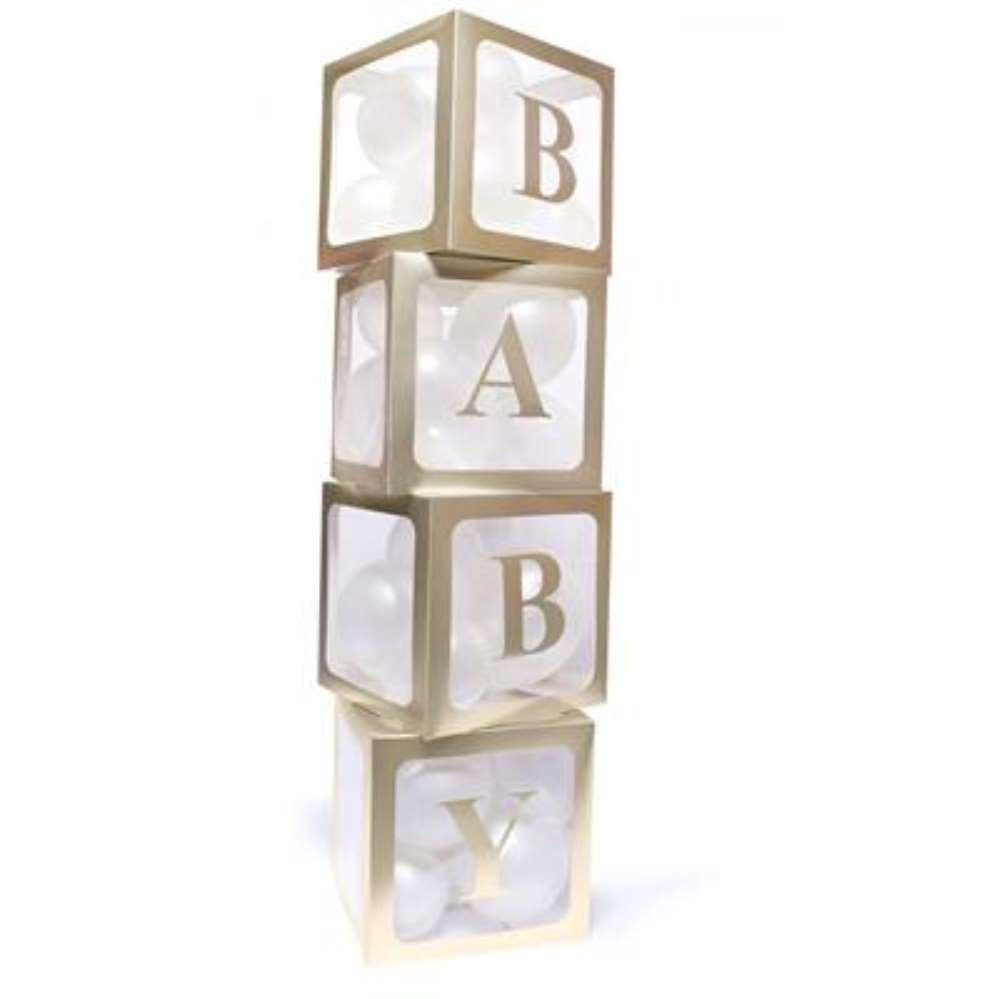 Tiger Feet Balloon Box Gold 30x30x30cm