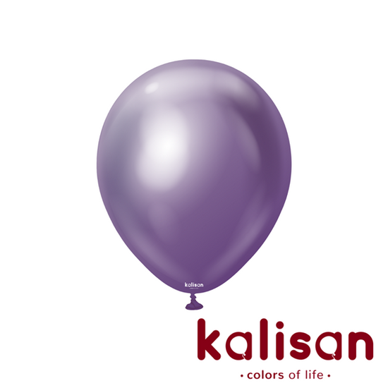 Kalisan Mirror Violet 12" Latex Balloons 50pk