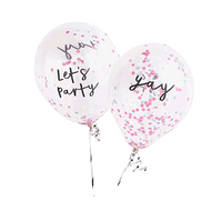 Hootyballoo Confetti 12" Latex Balloons 5pk