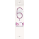 Unique Party Candle Sparkler Number 6 Pink 7