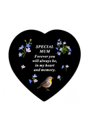 David Fischoff Memorial Slate Heart Mum 20x20cm