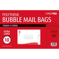 10pk Bubble Mailing Bag Extra Large 350x470mm