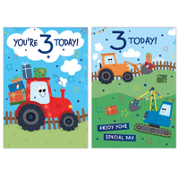 Poppyhill 12 Pack Cards C50 Birthday Age 3