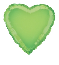 Unique Foil Balloon Lime Green Heart 18