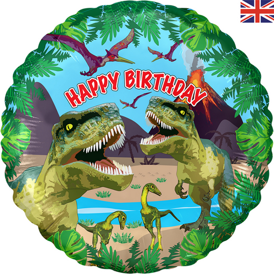 Jurassic Dinosaur Birthday 18" Foil Balloon