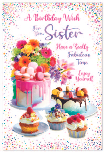 Simon Elvin 6 Pack Cards C50 Birthday Sister