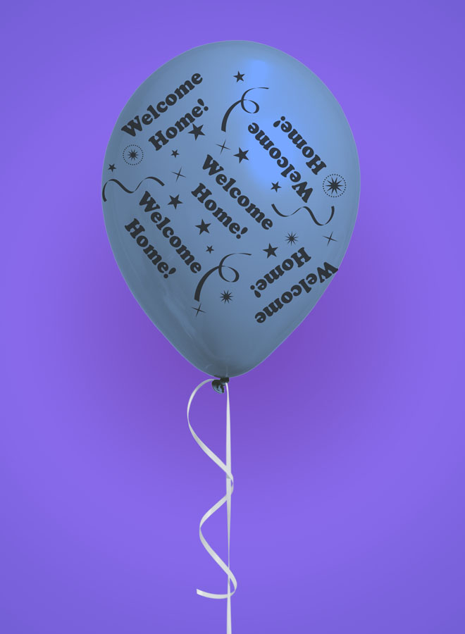 8pk Latex Balloons Welcome Home