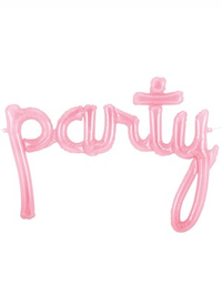 Party Script 34" Foil Balloon - Clear Pink