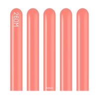 Kalisan 260 Nozzle Up Latex Coral 100-pack for latex modeling, showing the coral-colored latex nozzles arranged in a pack.