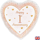 Oaktree 1st Anniversary Rose Gold 18" Foil Balloon