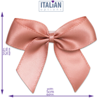 Italian Options 12 Pack Ribbon Bows Rose Gold 5cm