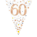 Oaktree Bunting Age 60 Fizz Rose Gold 9ft