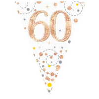 Oaktree Bunting Age 60 Fizz Rose Gold 9ft