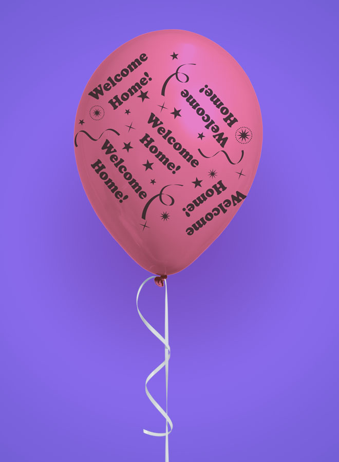 8pk Latex Balloons Welcome Home