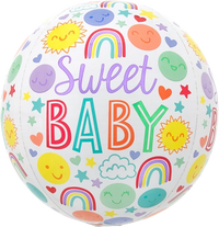 Anagram Sweet Baby Icons 15" Orbz Foil Balloon
