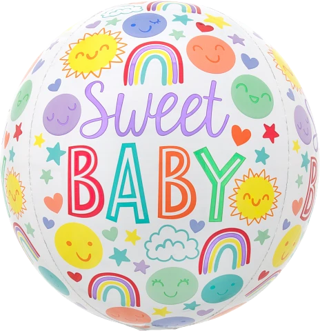 Anagram Sweet Baby Icons 15" Orbz Foil Balloon