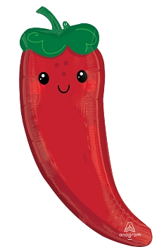 Anagram Food Friends Chili Pepper 36" Foil Balloon