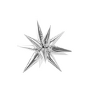 PartyDeco Foil Balloon Glossy Silver Star 27