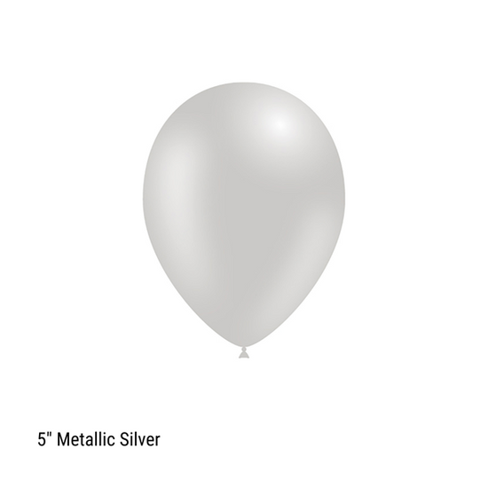 Decotex Pro Metallic Silver 5" Latex 100pk