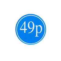 1000 Blue Price Labels 25mm Round 49p
