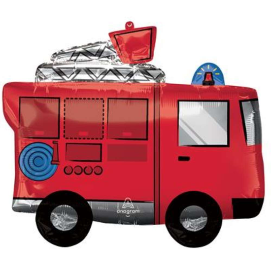 Anagram Foil Balloon Supershape Fire Truck 26