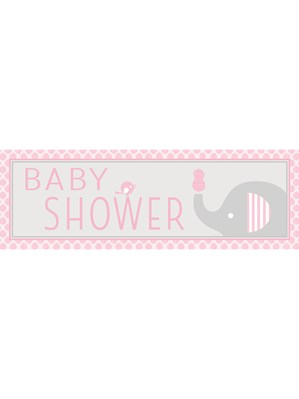 Little Peanut Baby Shower Pink Giant Banner