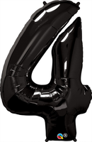 Qualatex Black 34" Foil Number Balloon Four