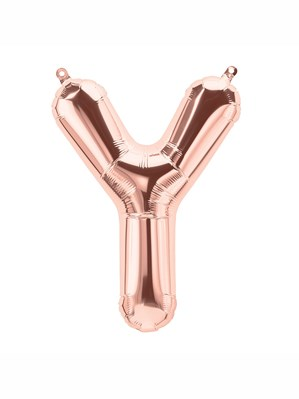 Northstar Foil Balloon Rose Gold 16" Letter Y