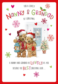 Regal 6 Pack C75 Cards Christmas Nanny & Grandad