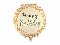 PartyDeco Birthday Leopard Print 18" Foil Balloon